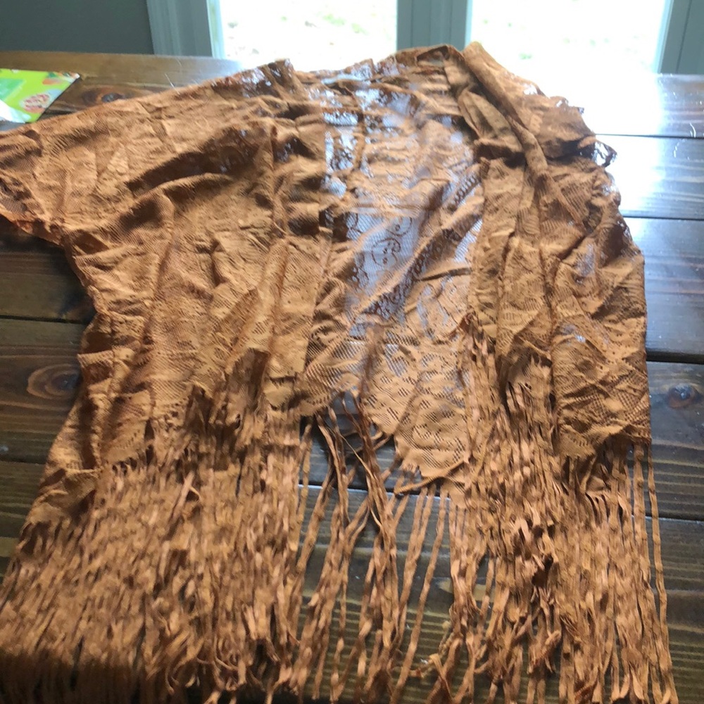 Burnt orange cardigan or swim suit cover up